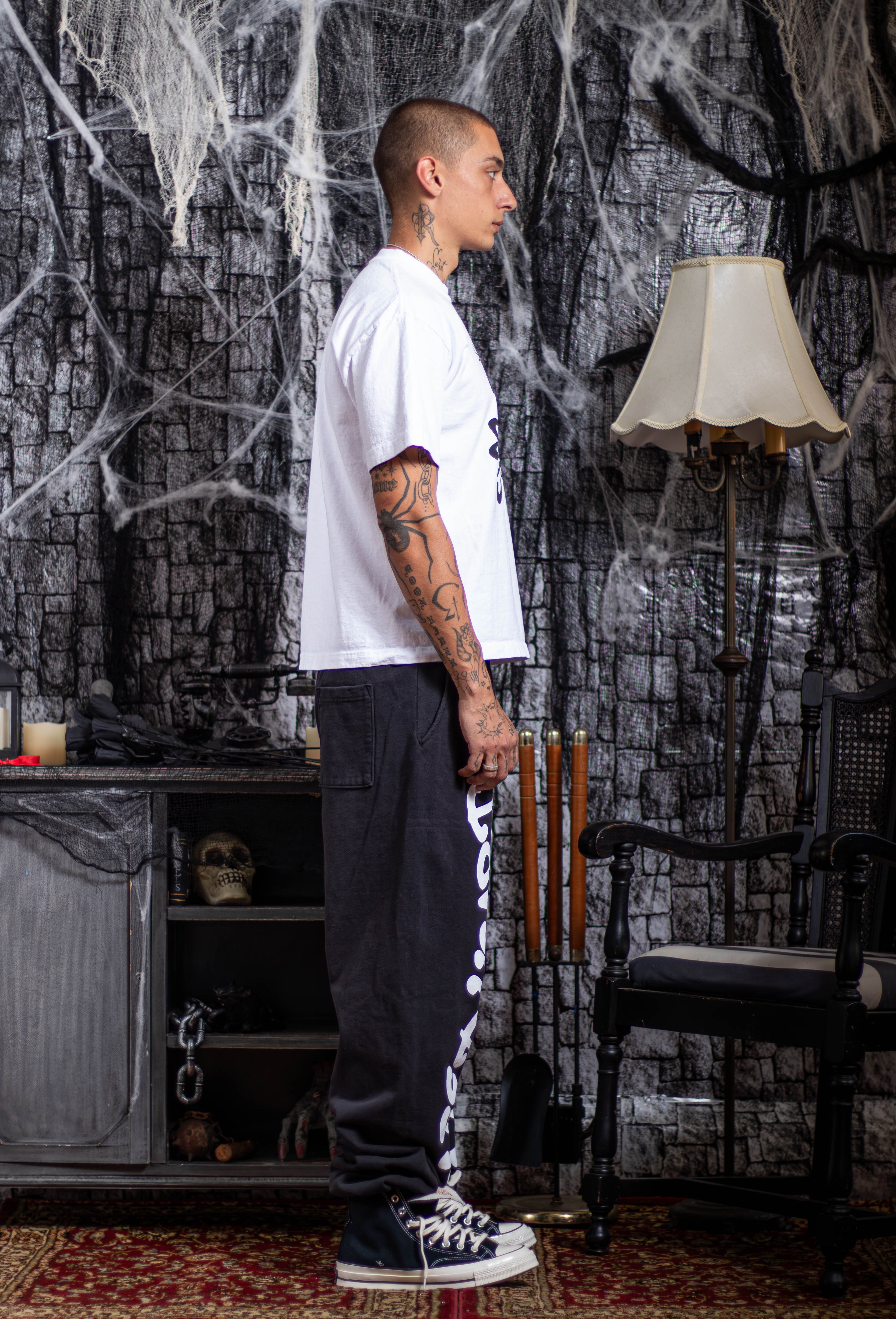 SWEETHEART SWEATPANTS WHITE/BLACK