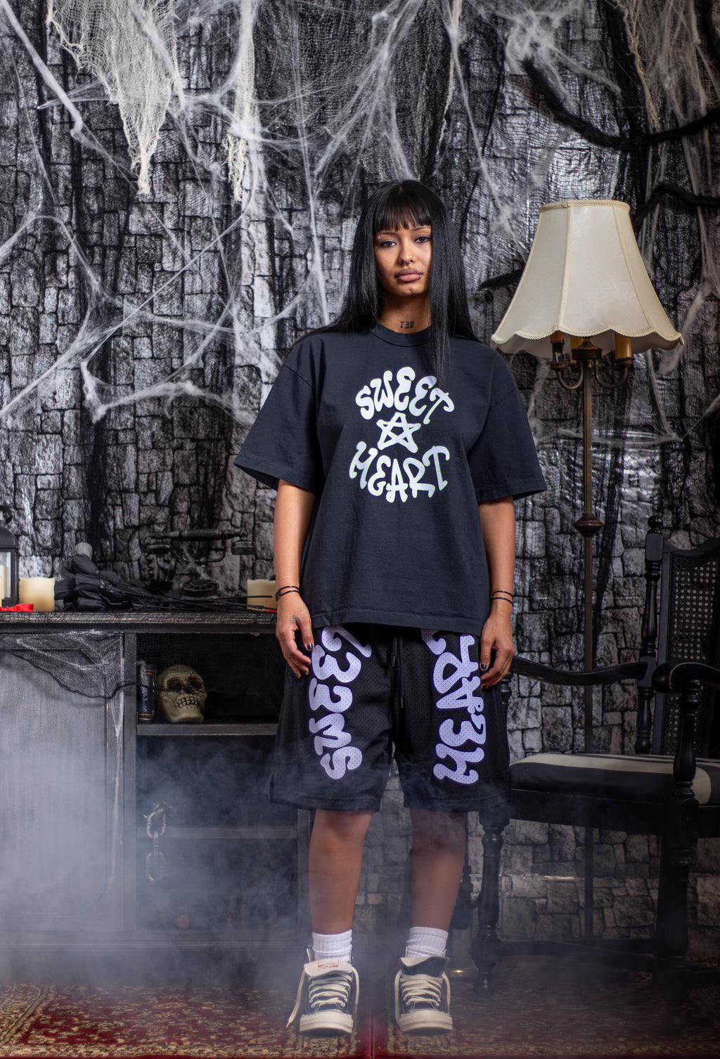 2-TONE SWEETHEART T-SHIRT LILAC/GREEN