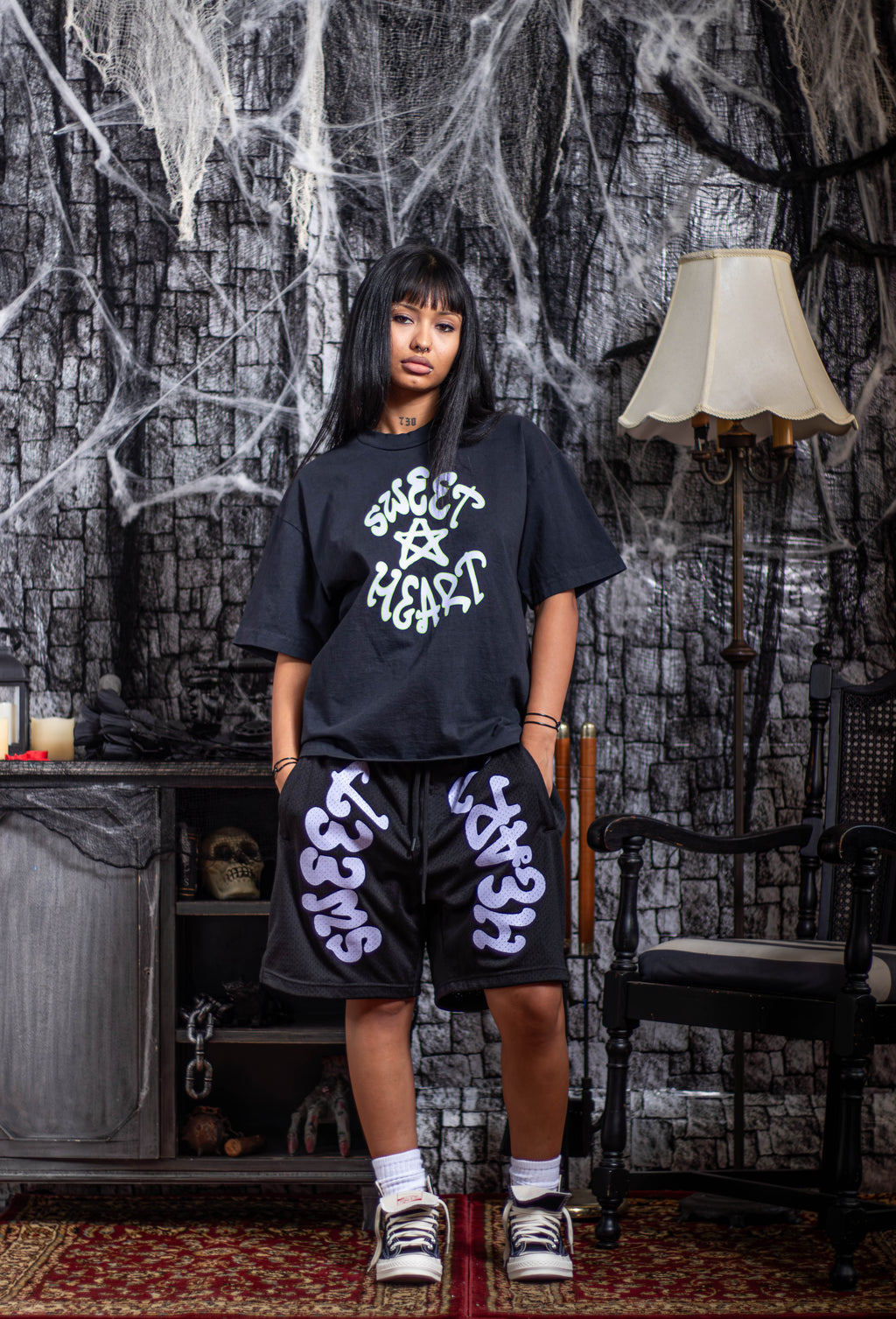 2-TONE SWEETHEART T-SHIRT LILAC/GREEN