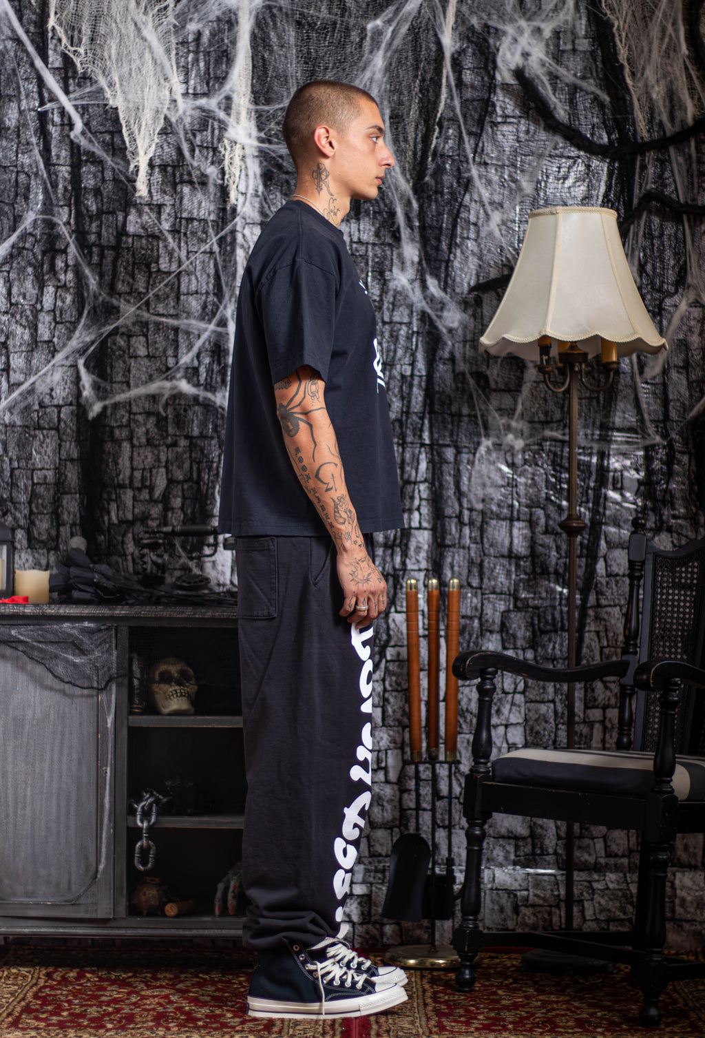 CROSSBONES T-SHIRT BLACK/WHITE