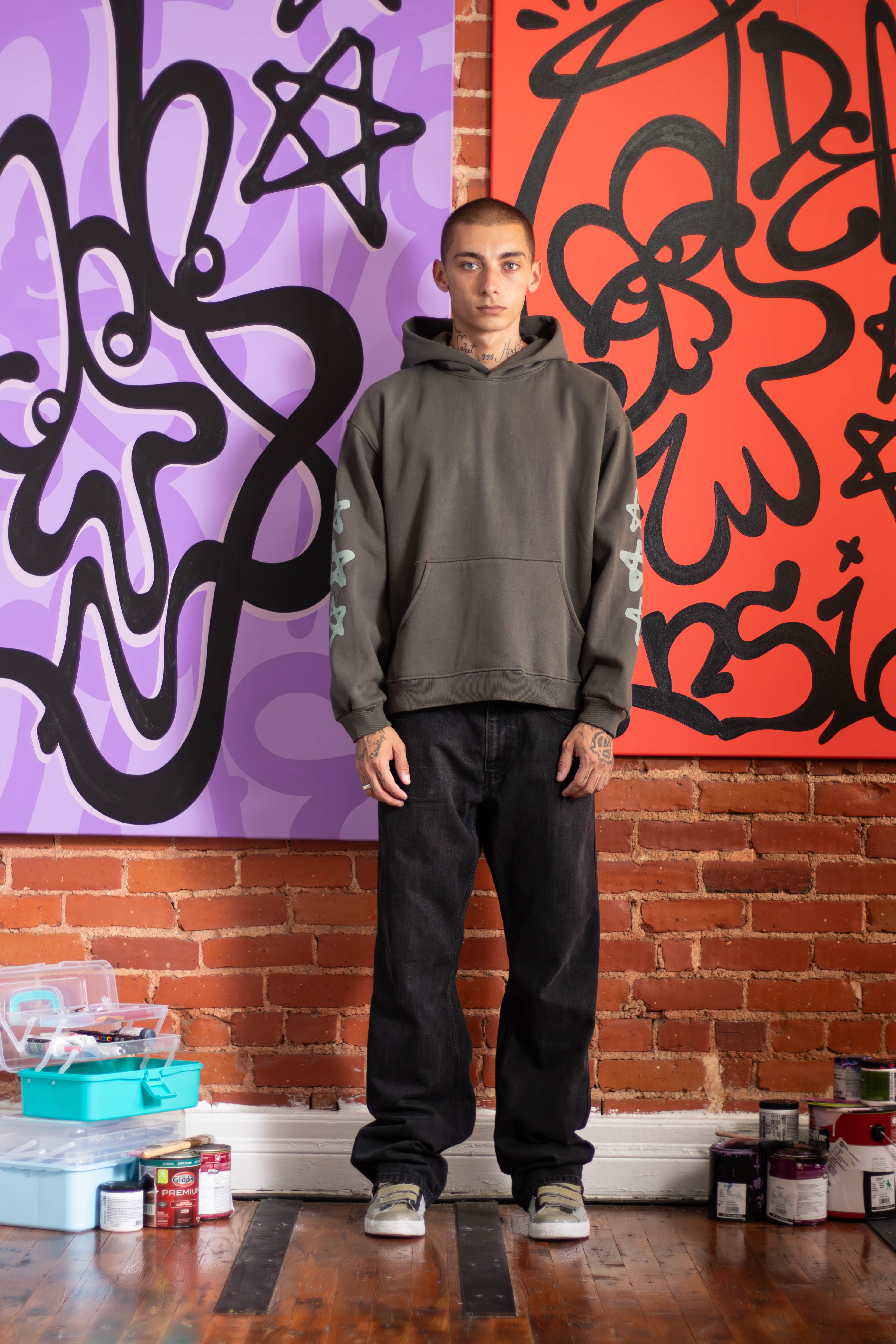 DINO HOODIE GREY