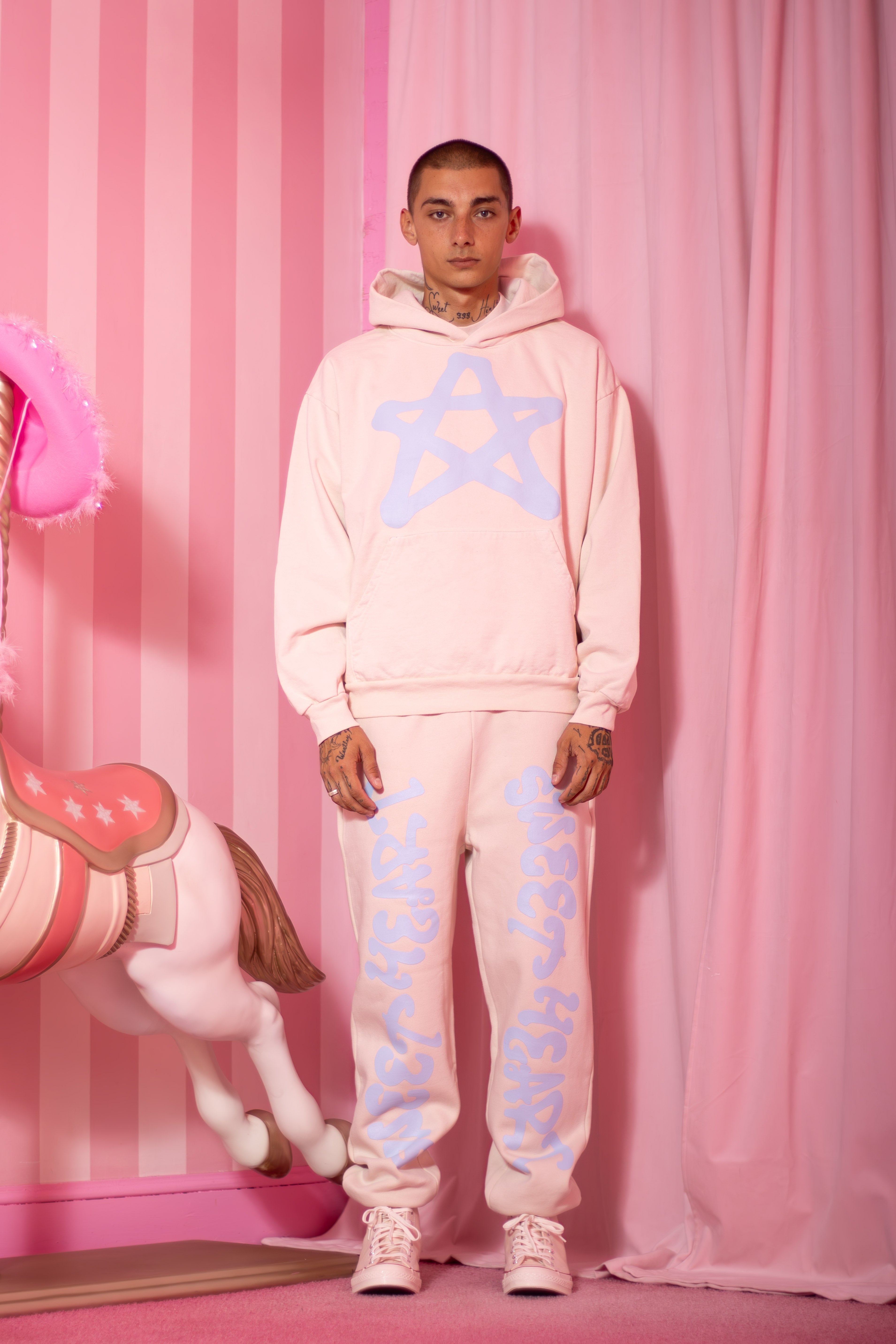 SWEETHEART SWEATPANTS BLUE/CREME