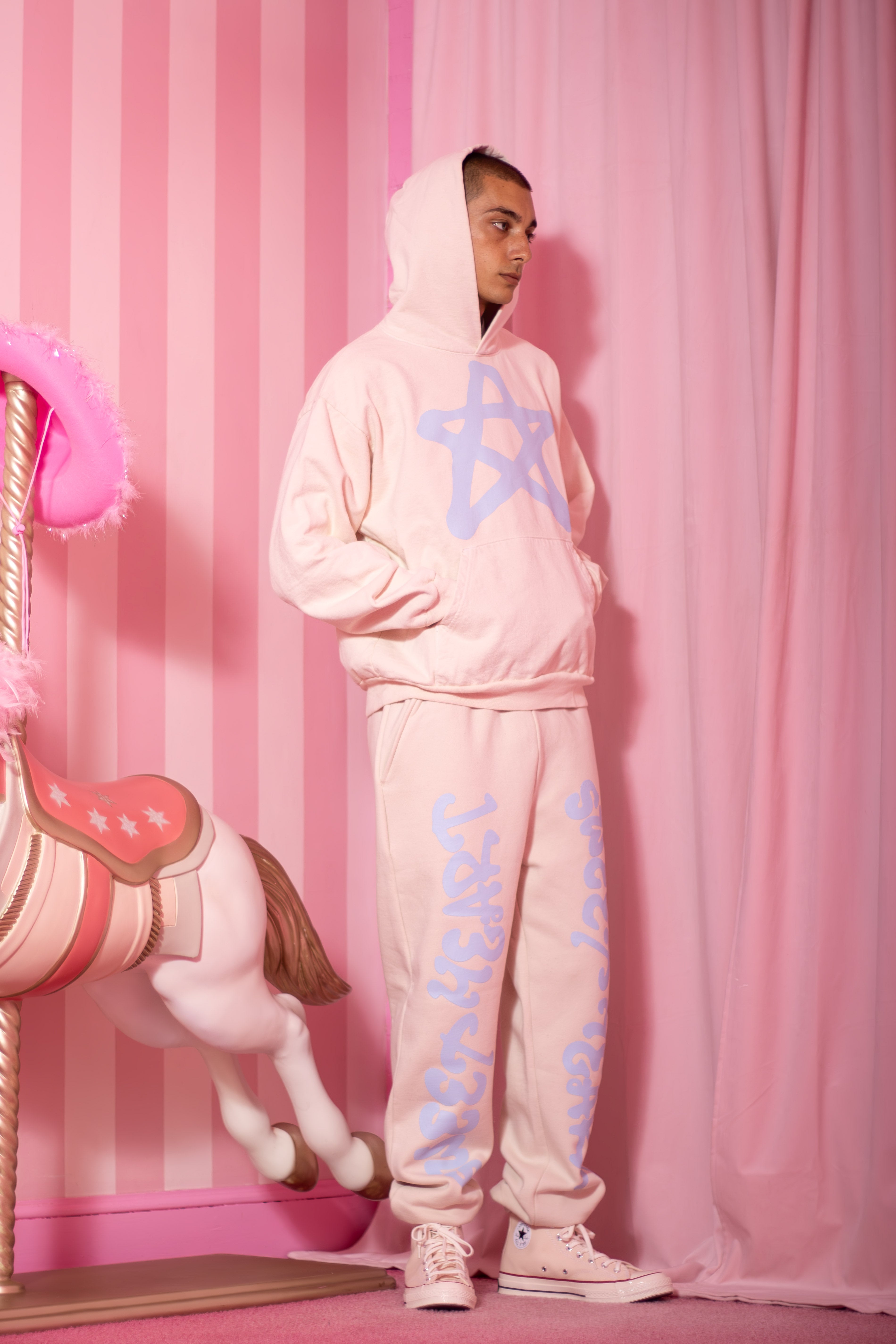 SWEETHEART SWEATPANTS BLUE/CREME