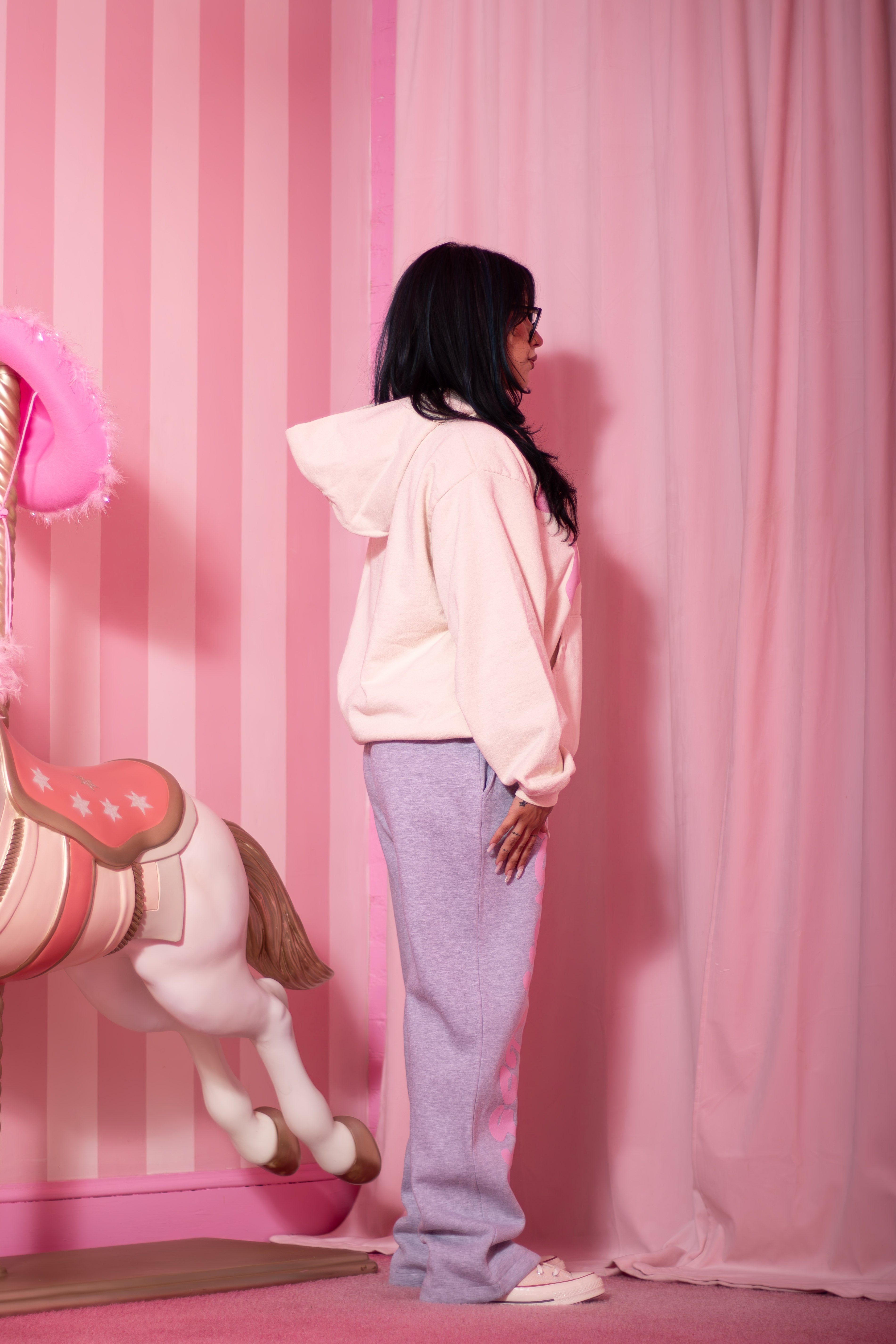 SWEETHEART SWEATPANTS PINK/GREY