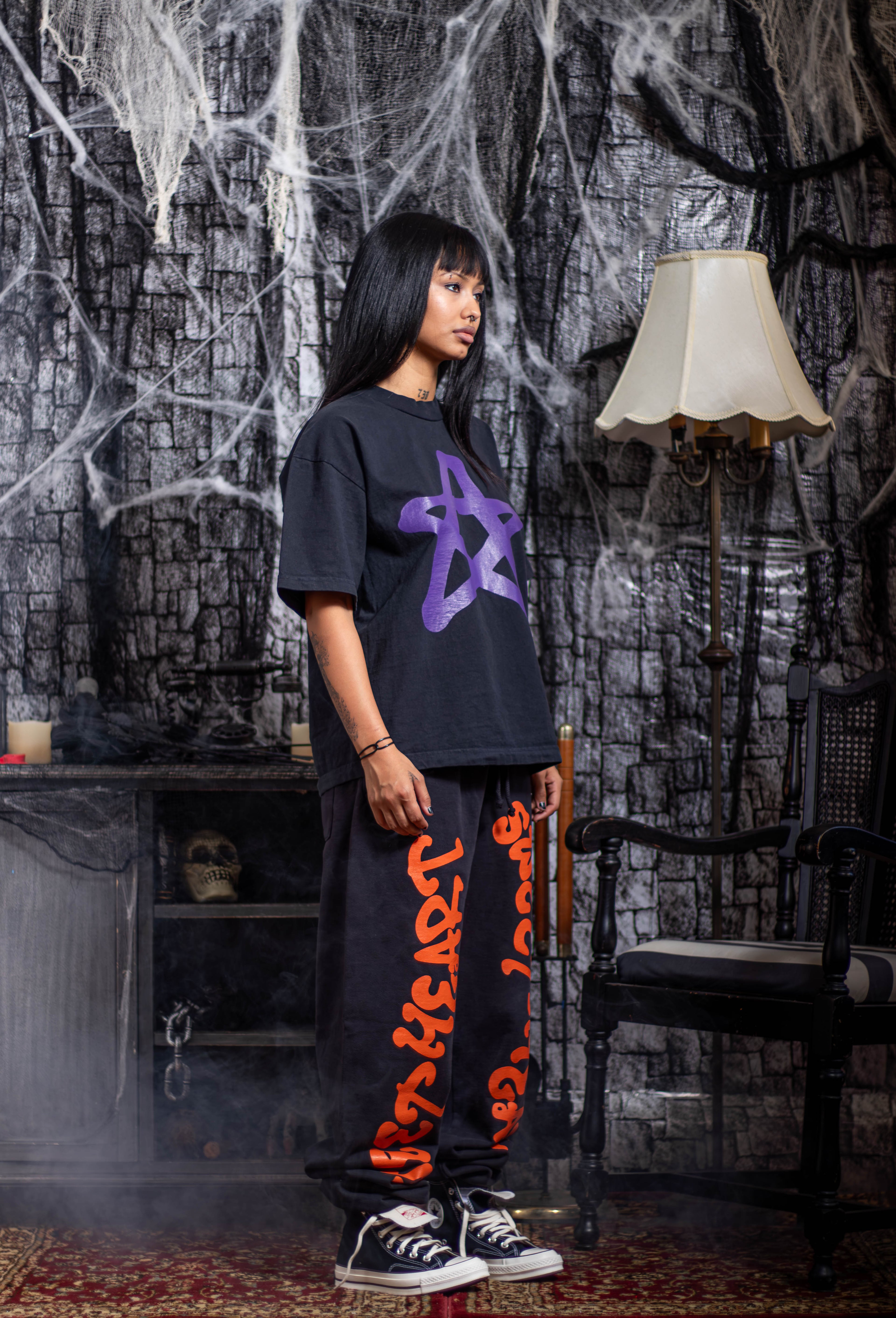 STAR T-SHIRT PURPLE/BLACK