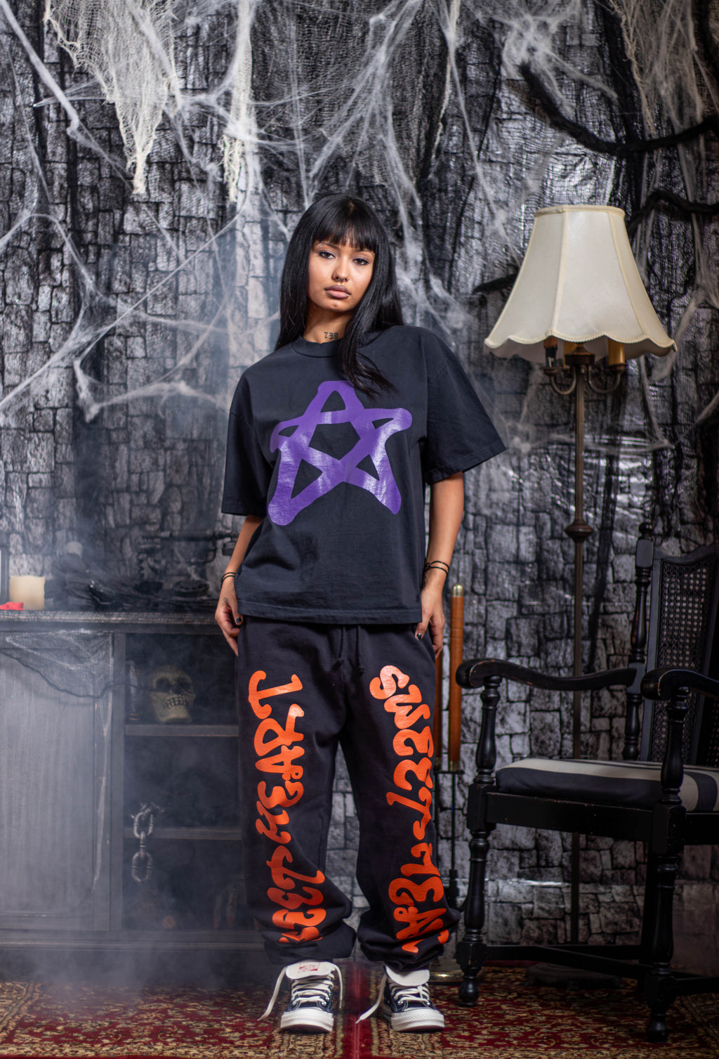 STAR T-SHIRT PURPLE/BLACK