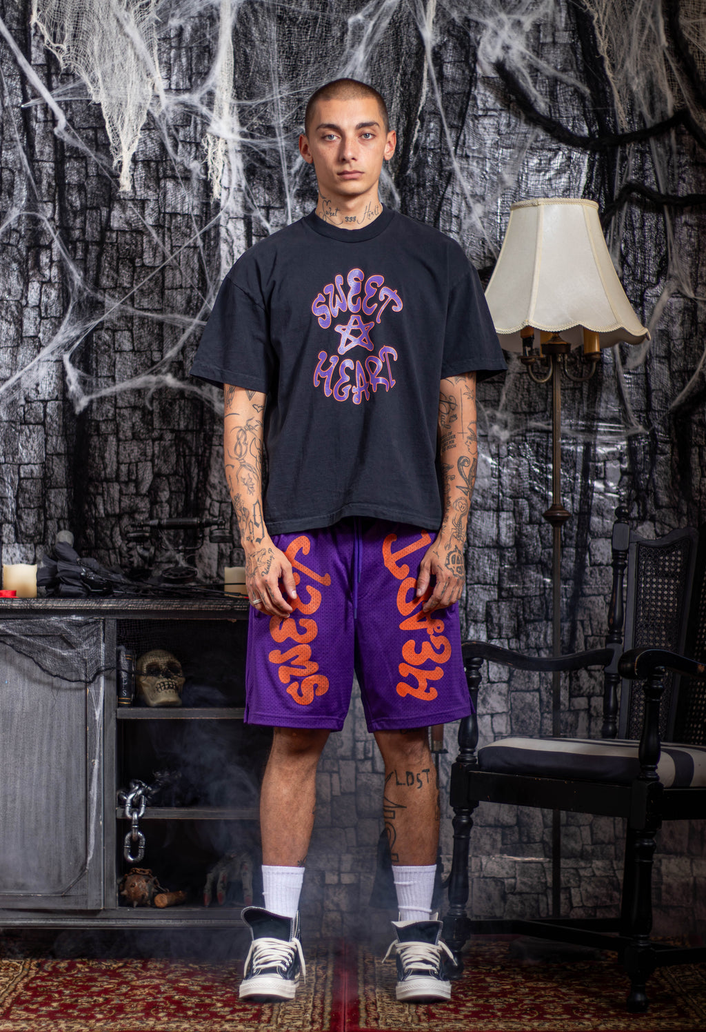 2-TONE SWEETHEART T-SHIRT PURPLE/ORANGE