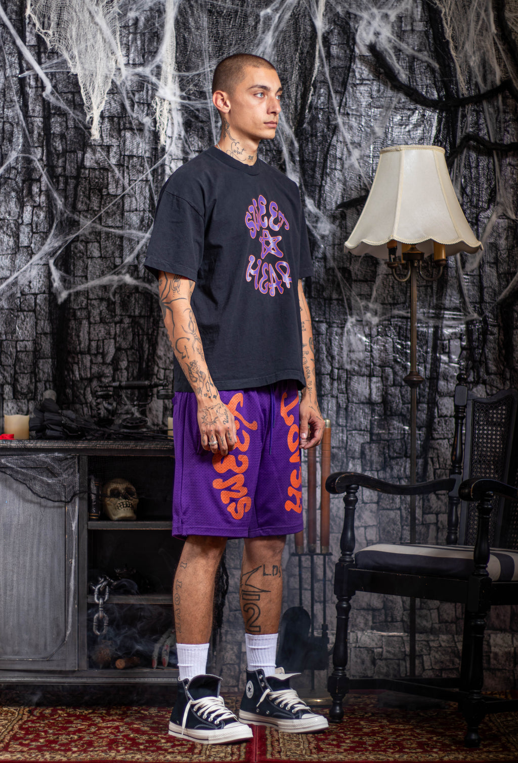 2-TONE SWEETHEART T-SHIRT PURPLE/ORANGE