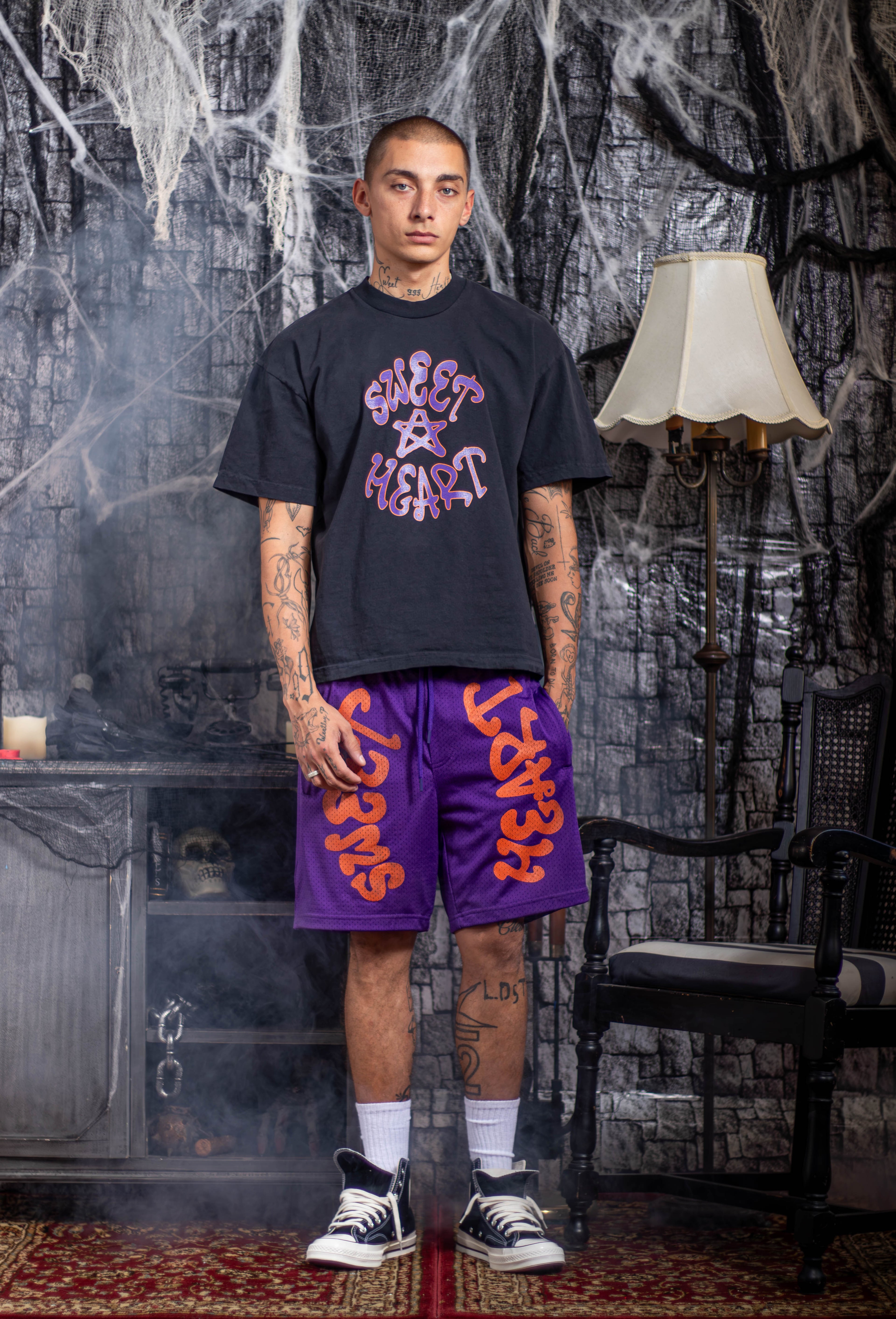 2-TONE SWEETHEART T-SHIRT PURPLE/ORANGE