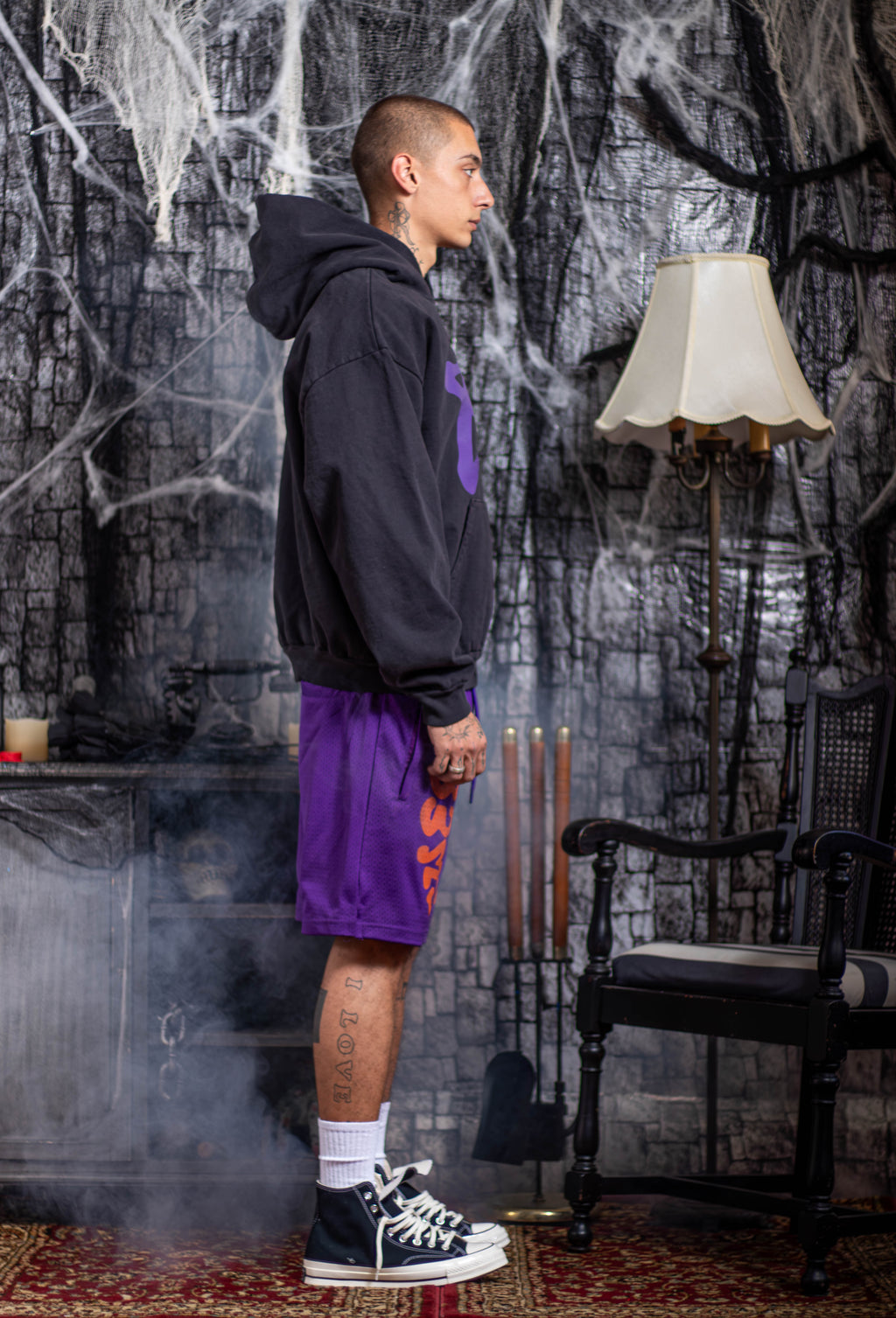 STAR HOODIE PURPLE/BLACK