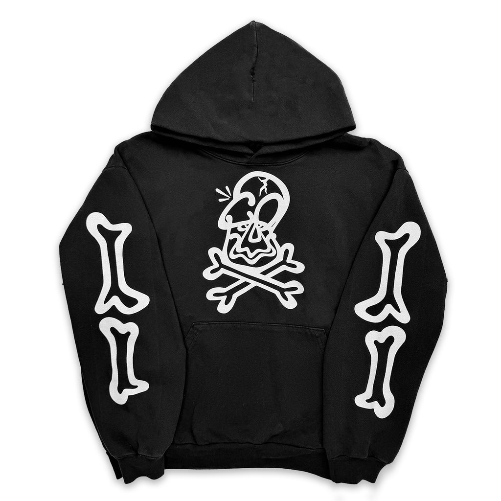 CROSSBONES HOODIE WHITE/BLACK