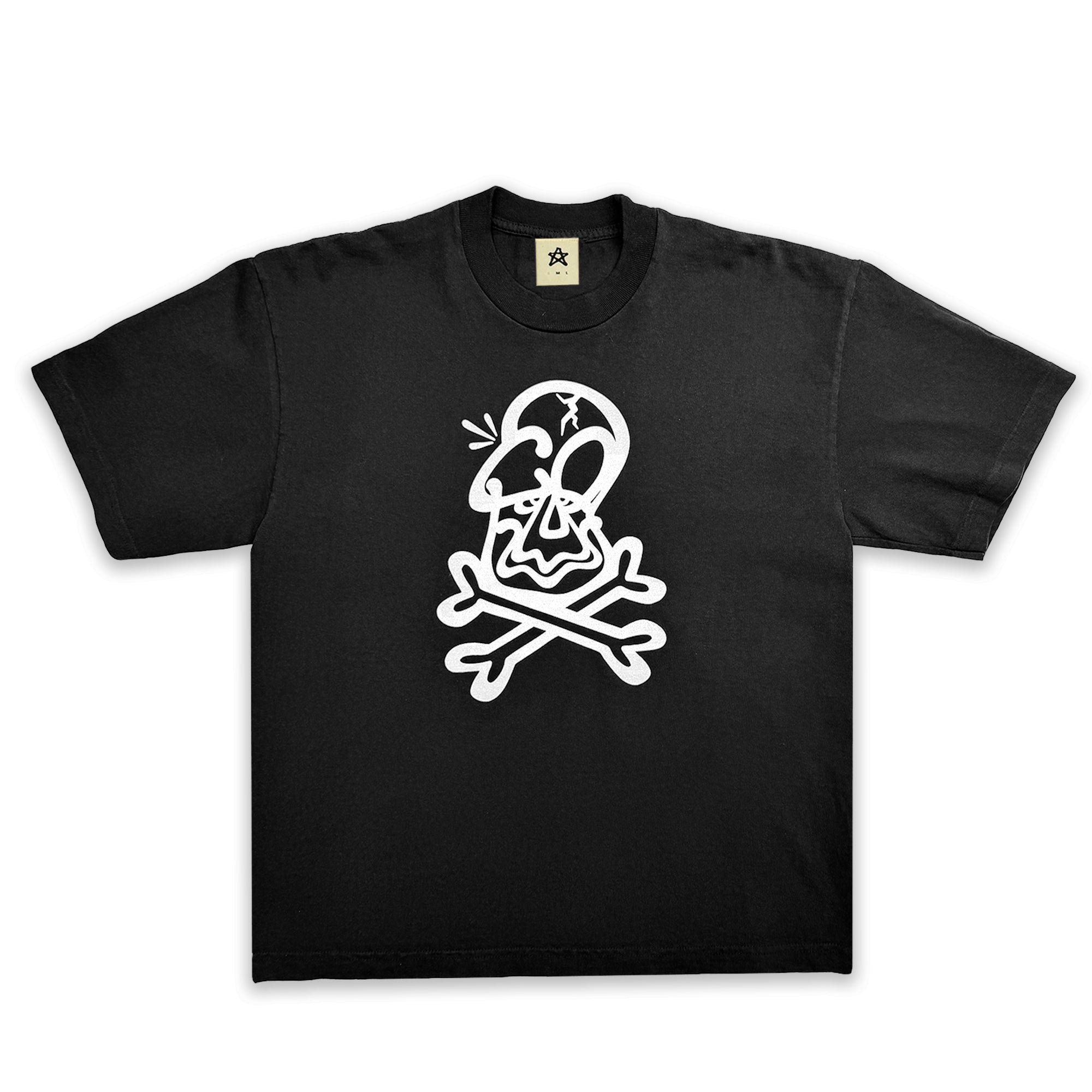 CROSSBONES T-SHIRT WHITE/BLACK