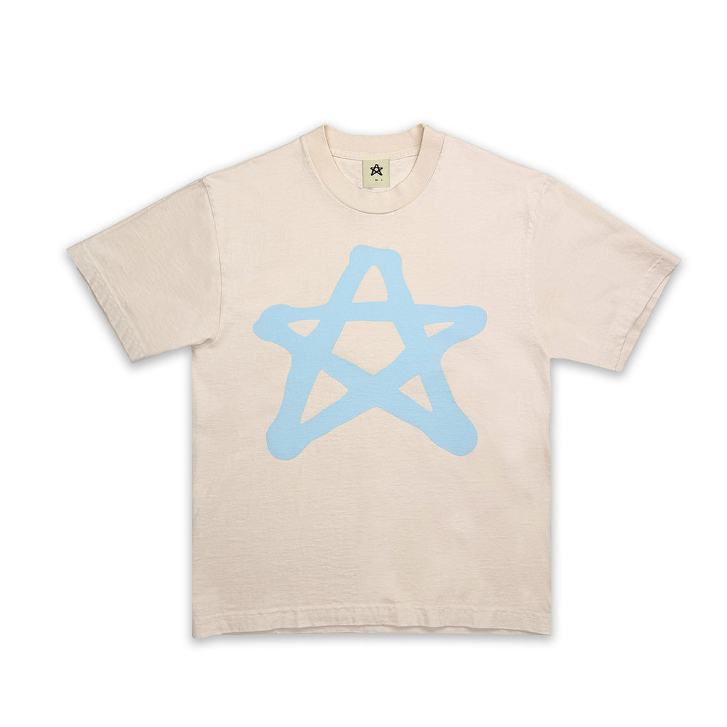 STAR T-SHIRT BLUE/CREME