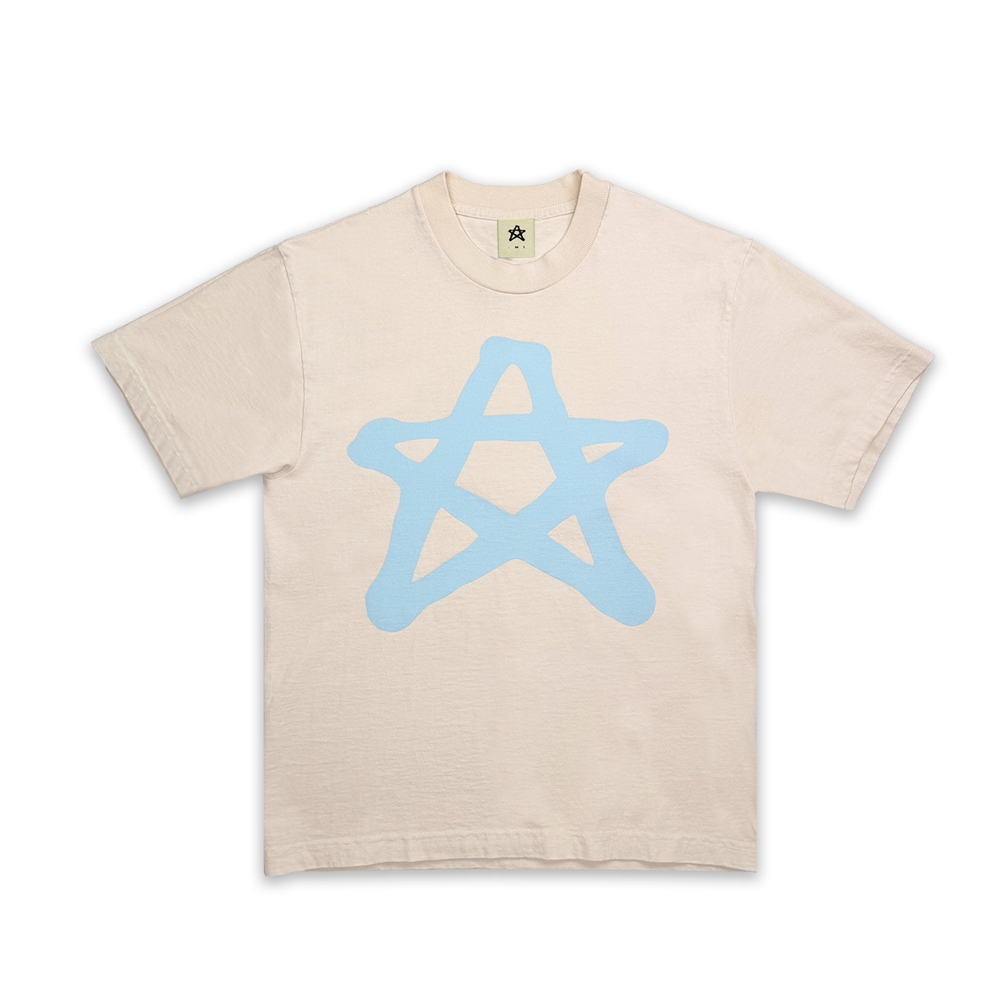 STAR T-SHIRT BLUE/CREME