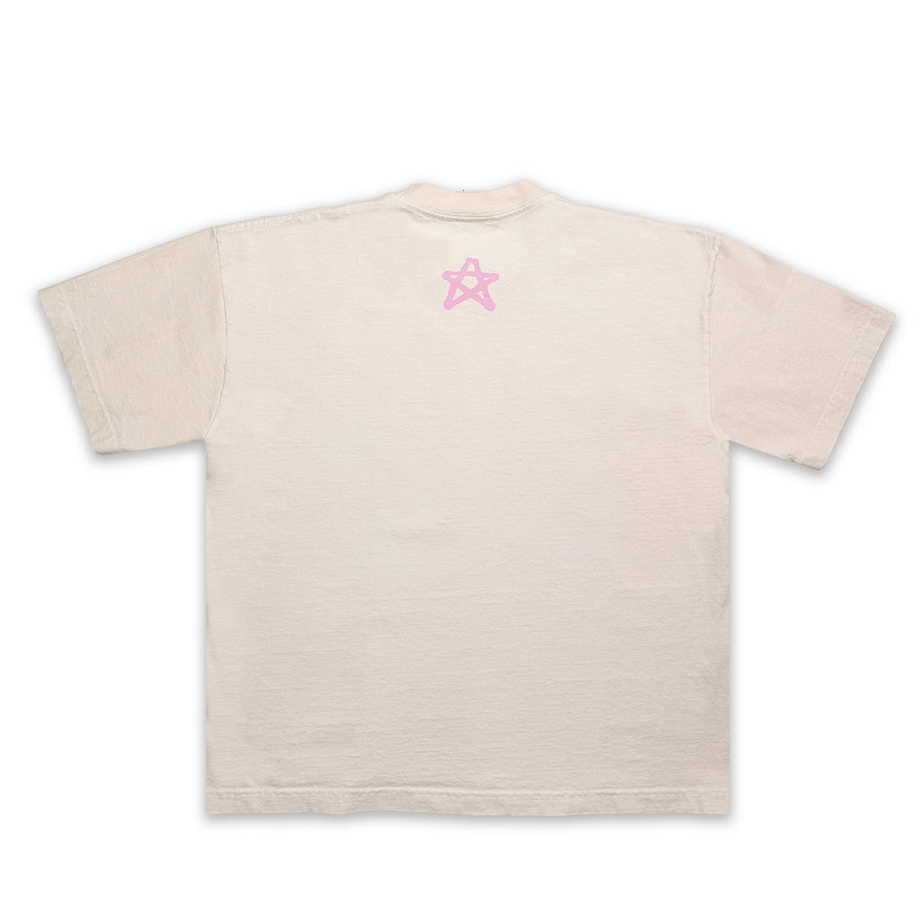 STAR T-SHIRT PINK/CREME