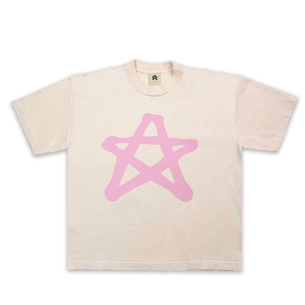 STAR T-SHIRT PINK/CREME